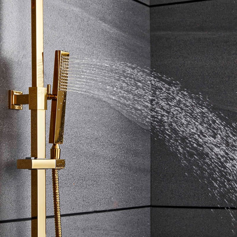 Komplett takduschset med handdusch | Mässing - Hus & renovering - Kök & bad - Badrum - Duscharmatur & dusch tillbehör