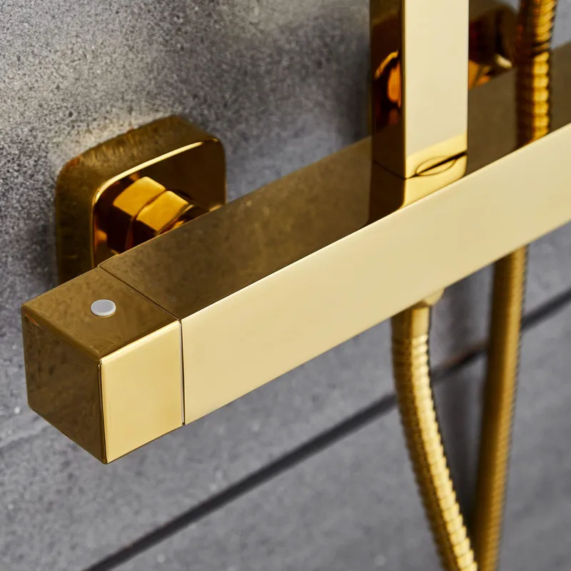 Komplett takduschset med handdusch | Mässing - Hus & renovering - Kök & bad - Badrum - Duscharmatur & dusch tillbehör