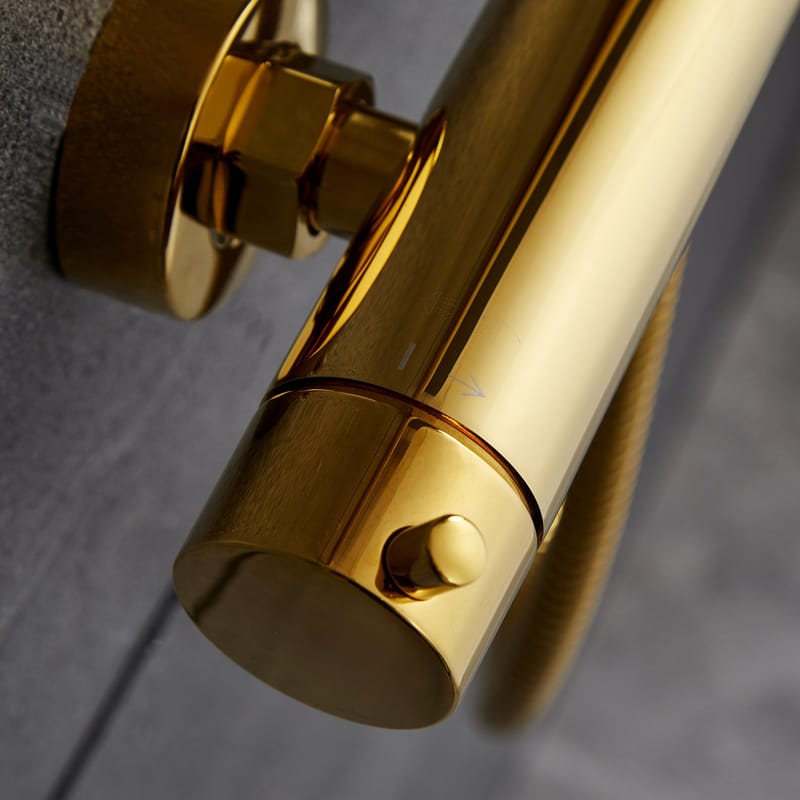 Komplett takduschset med handdusch | Mässing - Hus & renovering - Kök & bad - Badrum - Duscharmatur & dusch tillbehör