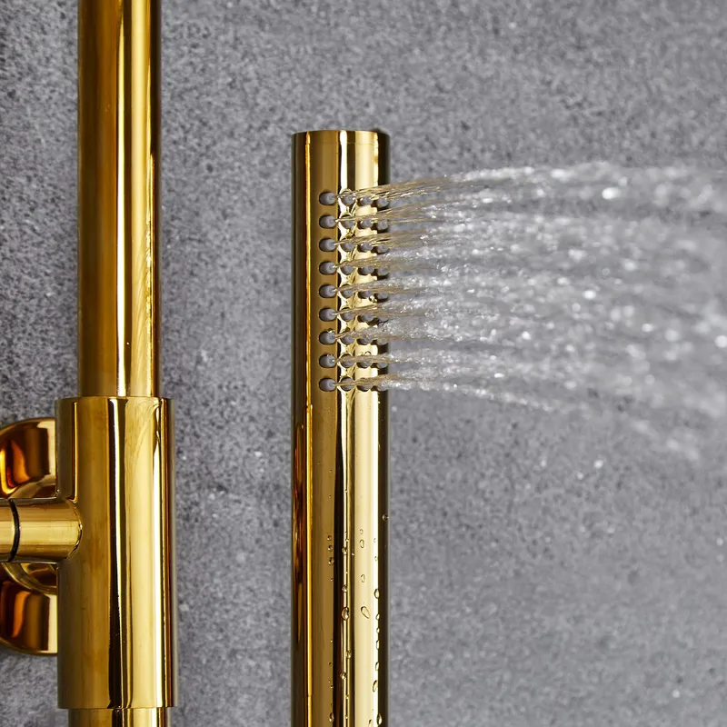 Komplett takduschset med handdusch | Mässing - Hus & renovering - Kök & bad - Badrum - Duscharmatur & dusch tillbehör