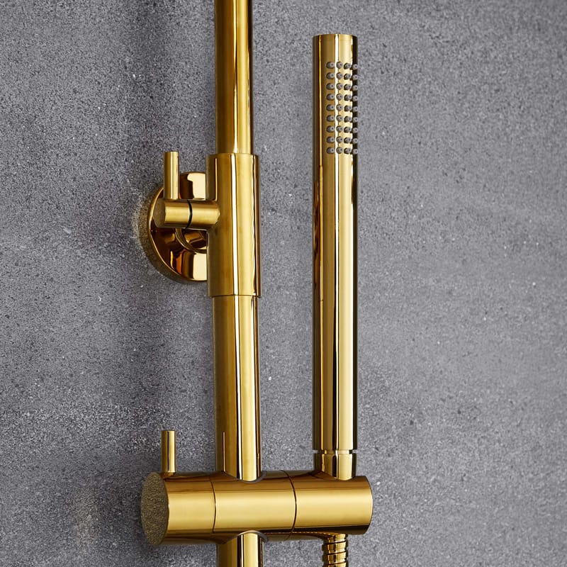 Komplett takduschset med handdusch | Mässing - Hus & renovering - Kök & bad - Badrum - Duscharmatur & dusch tillbehör