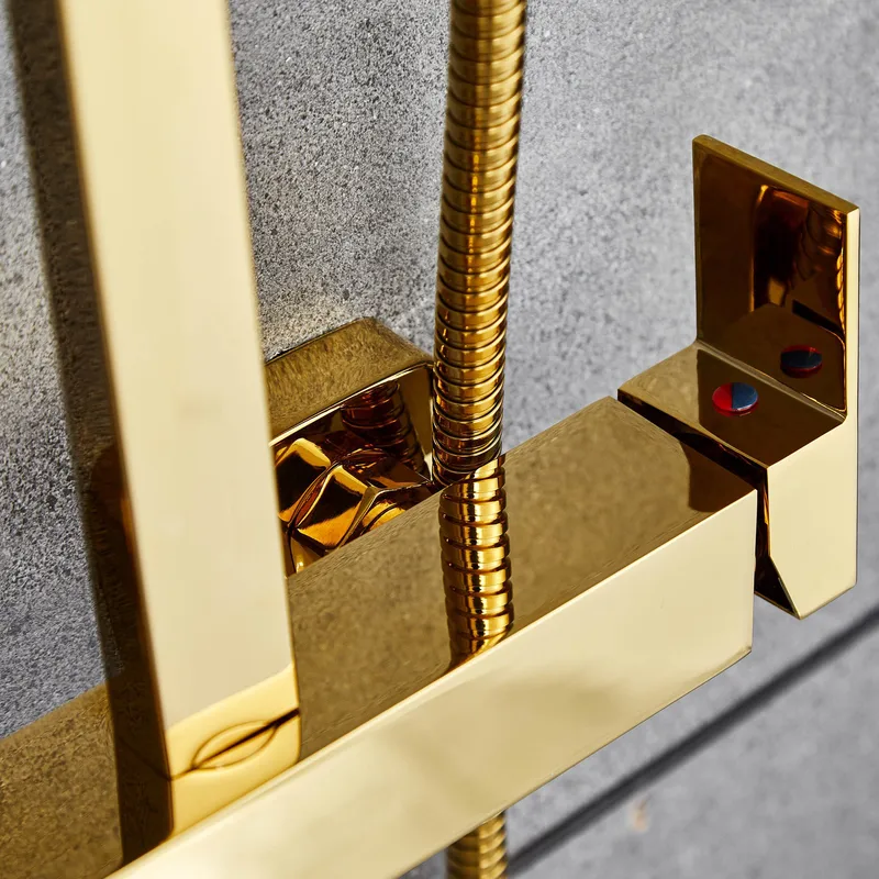 Komplett takduschset med handdusch | Mässing - Hus & renovering - Kök & bad - Badrum - Duscharmatur & dusch tillbehör