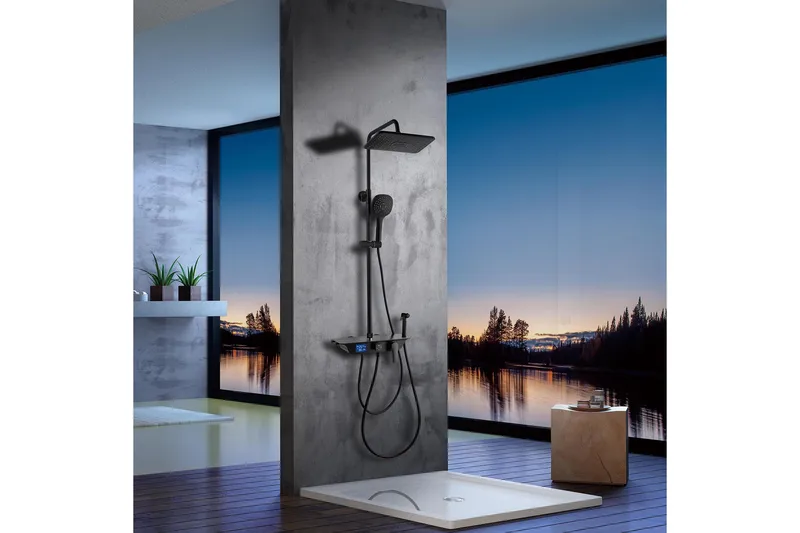 Takduschset med LED-display - Hus & renovering - Kök & bad - Badrum - Duscharmatur & dusch tillbehör