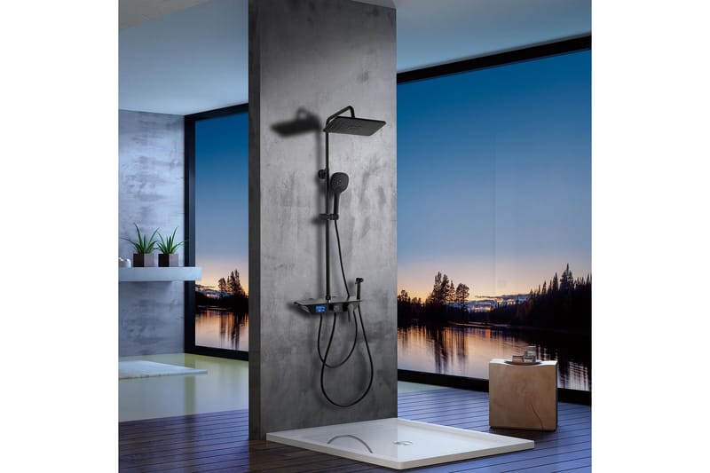 Takduschset med LED-display - Hus & renovering - Kök & bad - Badrum - Duscharmatur & dusch tillbehör