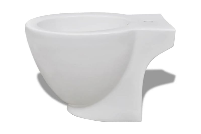 Toalettstol och bidé vit keramik inkl. cistern - Vit - Golvstående toalett