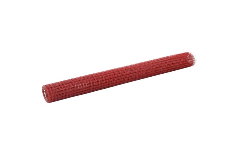 Hönsnät stål med PVC-beläggning 10x1,5 m röd - Röd - Toalettsits