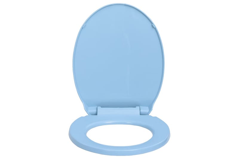 Toalettsits mjuk stängning blå oval - Blå - Toalettsits