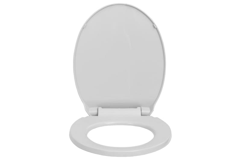 Toalettsits mjuk stängning ljusgrå oval - Grå - Toalettsits