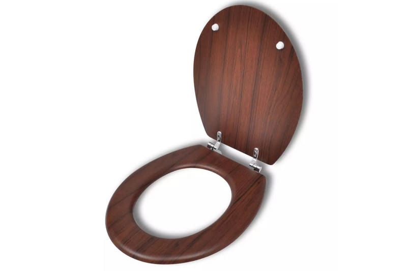 Toalettsits MDF lock enkel design brun - Brun - Toalettsits
