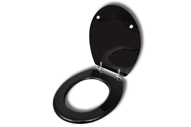 Toalettsits MDF lock enkel design svart - Svart - Toalettsits