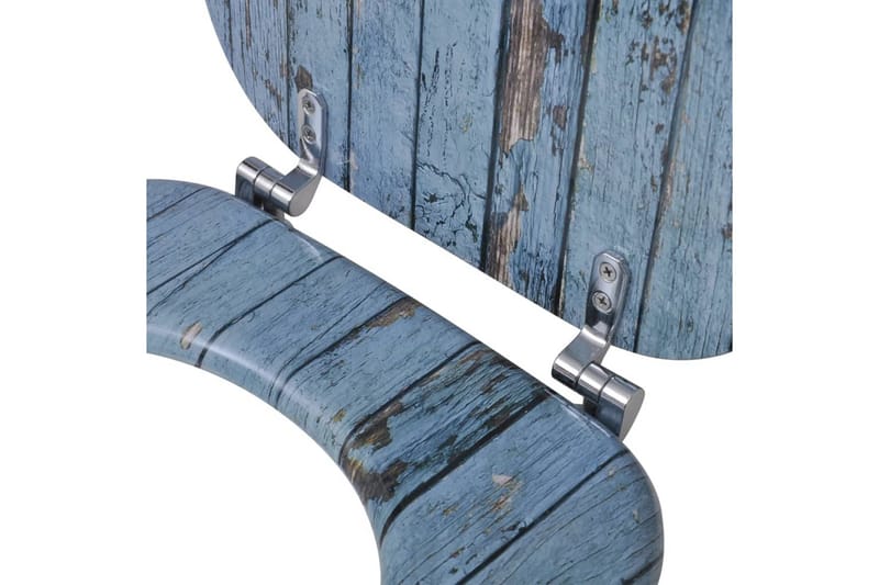 Toalettsitsar med lock 2 st MDF vintage trä - Flerfärgad - Toalettsits