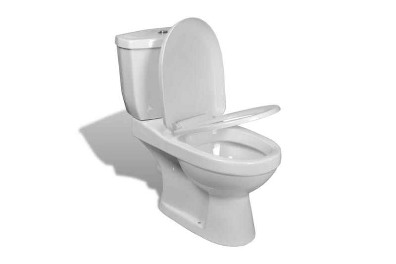 Toalettstol komplett med cistern vit - Vit - Golvstående toalett