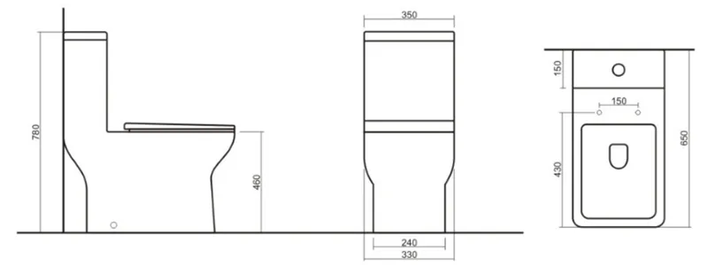 Toalettstol med golvanslutning | S-lås - Hus & renovering - Kök & bad - Badrum - Toalettstol & WC stol - Golvstående toalett