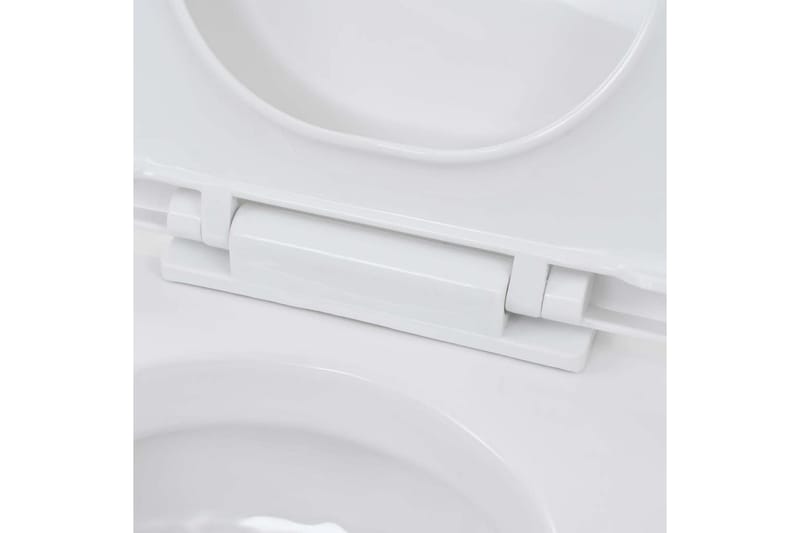 Toalett vägghängd keramisk vit - Vit - Vägghängd toalett