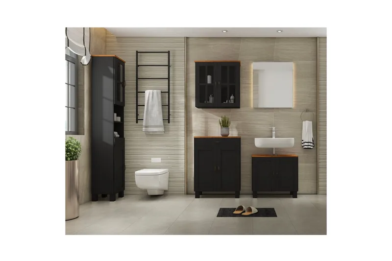 Alby Fristående Handfat 60x55 cm - Grå - Hus & renovering - Kök & bad - Badrum - Tvättställ & handfat - Enkelhandfat