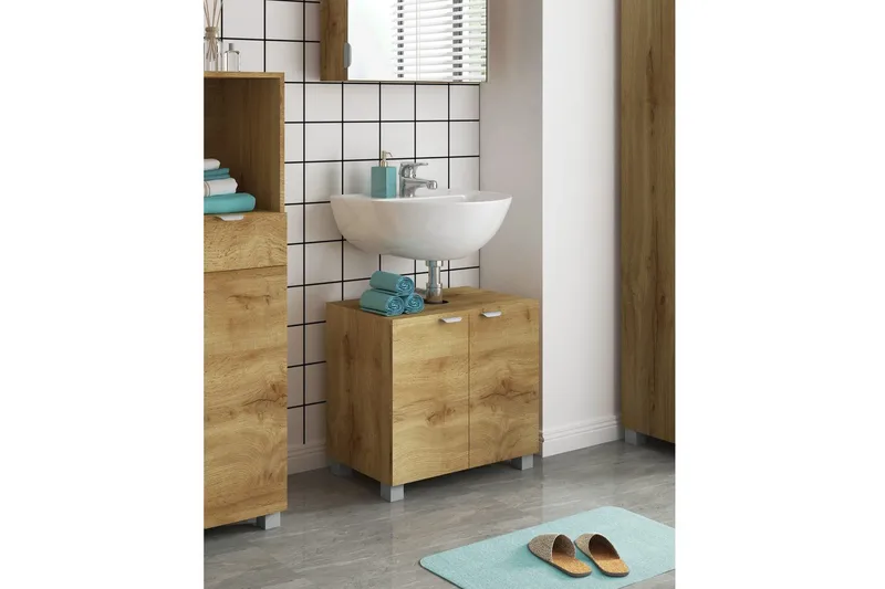 Atlas Fristående Handfat 60x55 cm - Natur - Hus & renovering - Kök & bad - Badrum - Tvättställ & handfat - Enkelhandfat