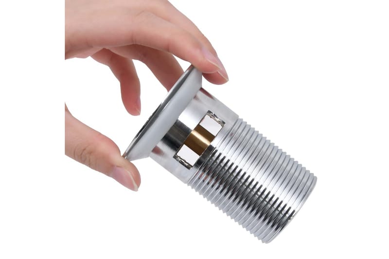 Bottenventil utan överflödesfunktion silver 6,4x6,4x9,1 cm - Silver - Hus & renovering - Kök & bad - Badrum - Tvättställ & handfat - Bottenventil tvättställ