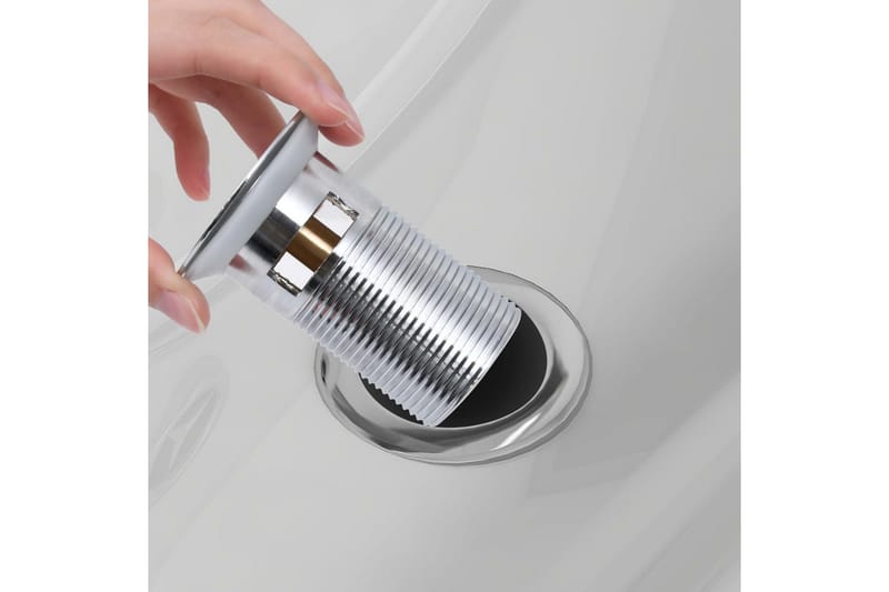 Bottenventil utan överflödesfunktion silver 6,4x6,4x9,1 cm - Silver - Hus & renovering - Kök & bad - Badrum - Tvättställ & handfat - Bottenventil tvättställ