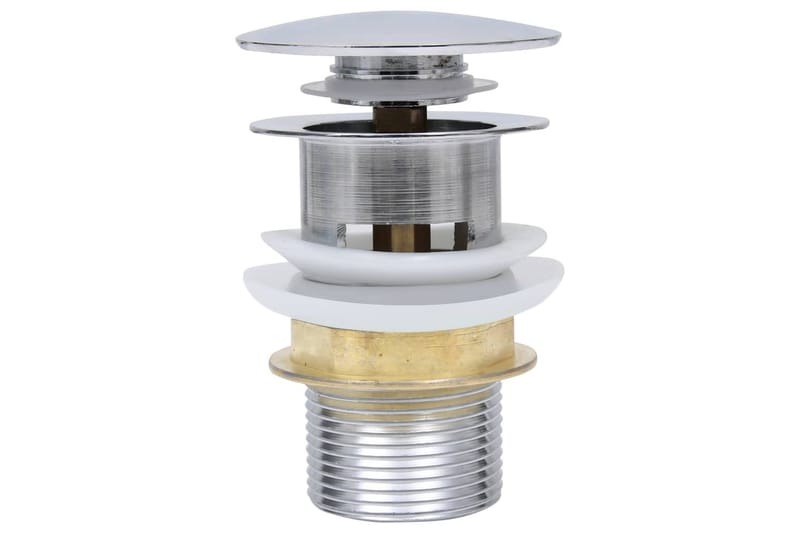 Bottenventil utan överflödesfunktion silver 6,4x6,4x9,1 cm - Silver - Hus & renovering - Kök & bad - Badrum - Tvättställ & handfat - Bottenventil tvättställ