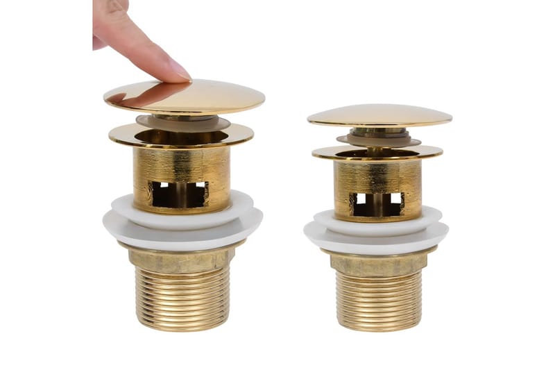 Pop-up bottenventil med överflödesfunktion guld 6,4x6,4x9,1 - Guld - Hus & renovering - Kök & bad - Badrum - Tvättställ & handfat - Bottenventil tvättställ