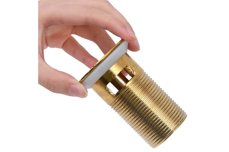 Pop-up bottenventil med överflödesfunktion guld 6,4x6,4x9,1 - Guld - Hus & renovering - Kök & bad - Badrum - Tvättställ & handfat - Bottenventil tvättställ