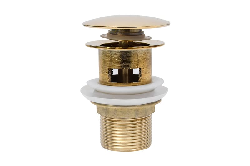 Pop-up bottenventil med överflödesfunktion guld 6,4x6,4x9,1 - Guld - Hus & renovering - Kök & bad - Badrum - Tvättställ & handfat - Bottenventil tvättställ