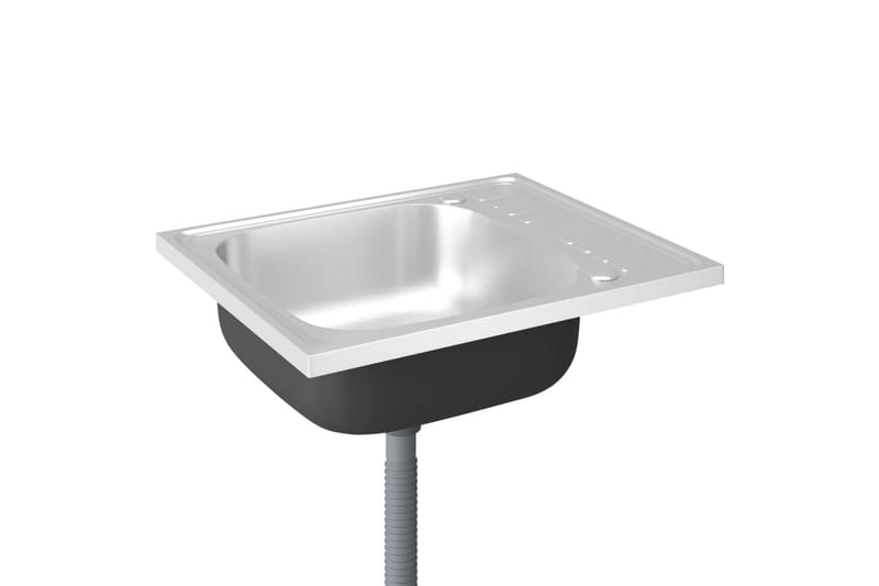 Diskho med avrinningsyta silver 500x600x155 mm rostfritt stå - Silver - Hus & renovering - Kök & bad - Badrum - Tvättställ & handfat - Enkelhandfat