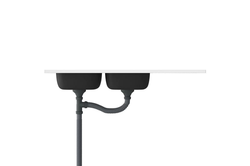 Dubbla diskhoar silver 1200x500x155 mm rostfritt stål - Silver - Hus & renovering - Kök & bad - Badrum - Tvättställ & handfat - Dubbelhandfat