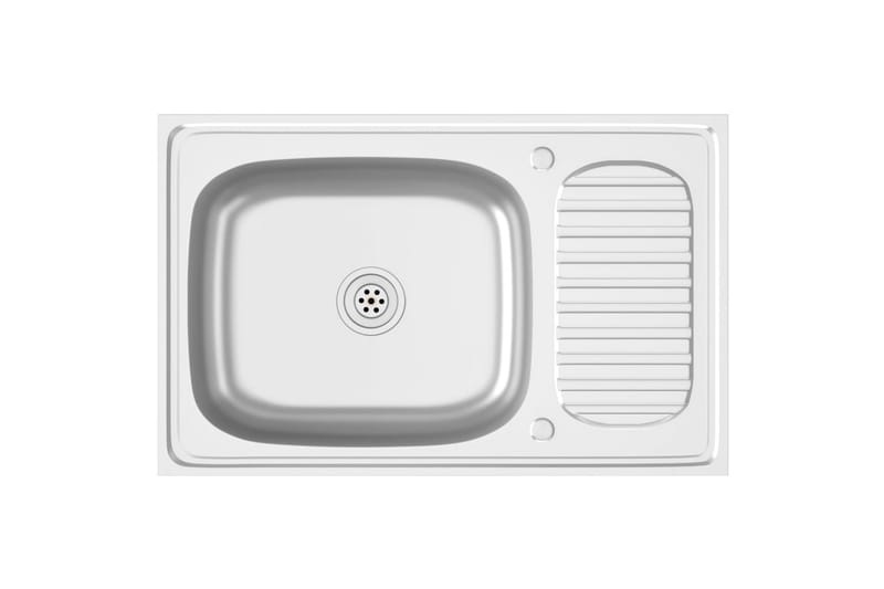 Diskho med avrinningsyta silver 800x500x155 mm rostfritt stå - Silver - Hus & renovering - Kök & bad - Badrum - Tvättställ & handfat - Enkelhandfat