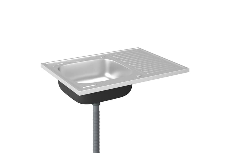 Diskho med avrinningsyta silver 800x600x155 mm rostfritt stå - Silver - Hus & renovering - Kök & bad - Badrum - Tvättställ & handfat - Enkelhandfat