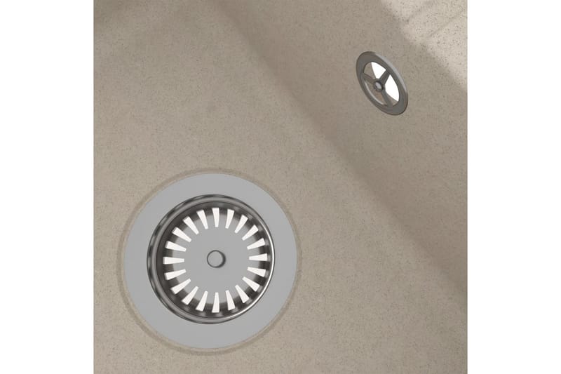 Diskho med bräddavlopp oval grå granit - Grå - Hus & renovering - Kök & bad - Badrum - Tvättställ & handfat - Enkelhandfat