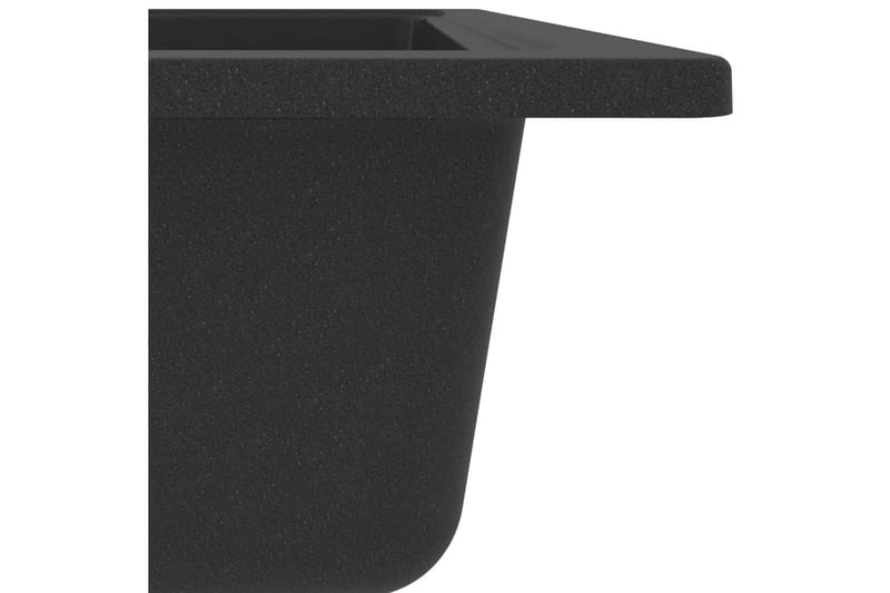 Diskho med bräddavlopp oval svart granit - Svart - Hus & renovering - Kök & bad - Badrum - Tvättställ & handfat - Enkelhandfat