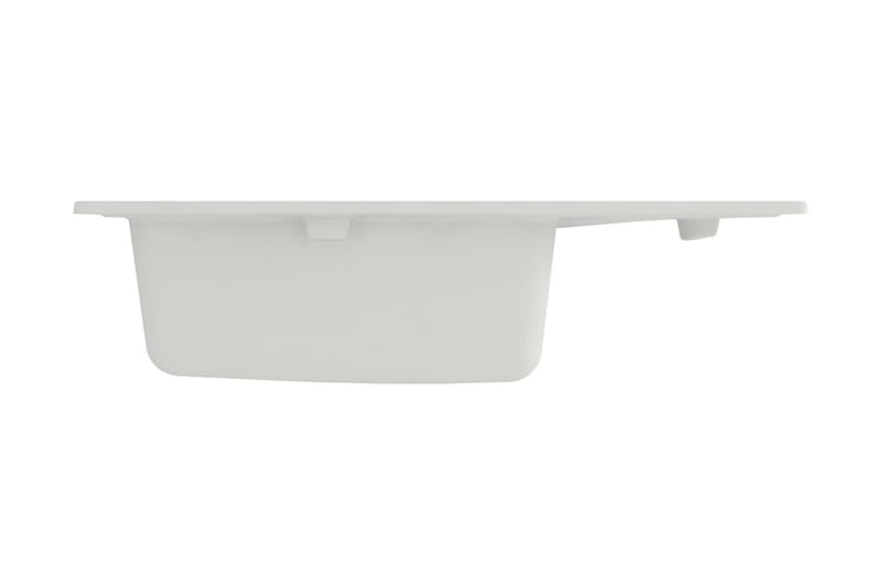Diskho med bräddavlopp oval vit granit - Vit - Hus & renovering - Kök & bad - Badrum - Tvättställ & handfat - Enkelhandfat