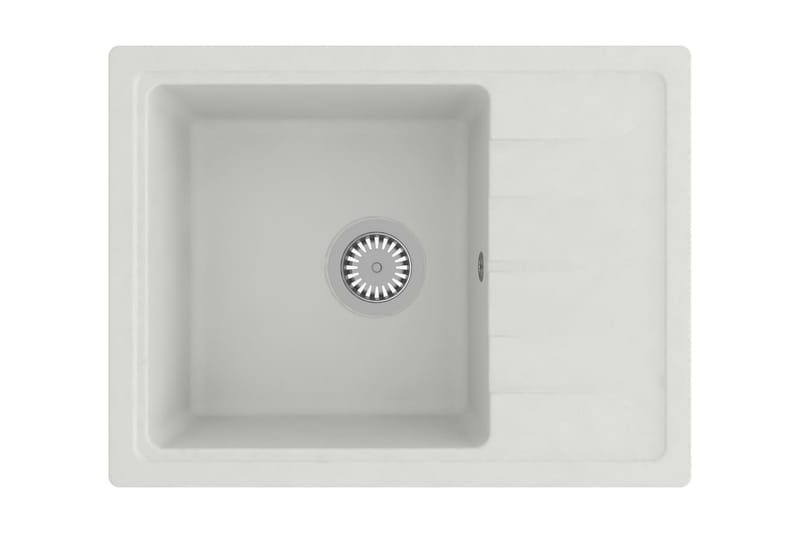 Diskho med bräddavlopp oval vit granit - Vit - Hus & renovering - Kök & bad - Badrum - Tvättställ & handfat - Enkelhandfat