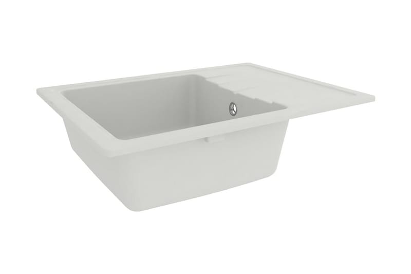 Diskho med bräddavlopp oval vit granit - Vit - Hus & renovering - Kök & bad - Badrum - Tvättställ & handfat - Enkelhandfat