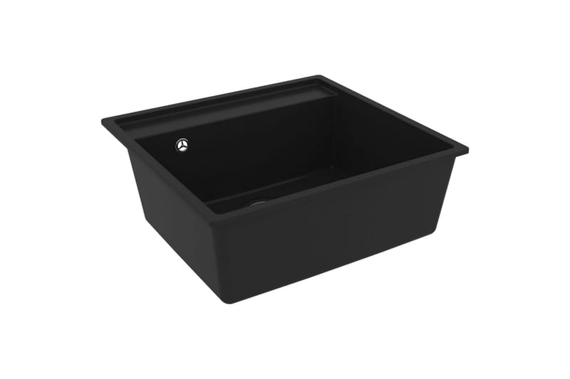 Diskho med bräddavlopp svart granit - Svart - Hus & renovering - Kök & bad - Badrum - Tvättställ & handfat - Enkelhandfat