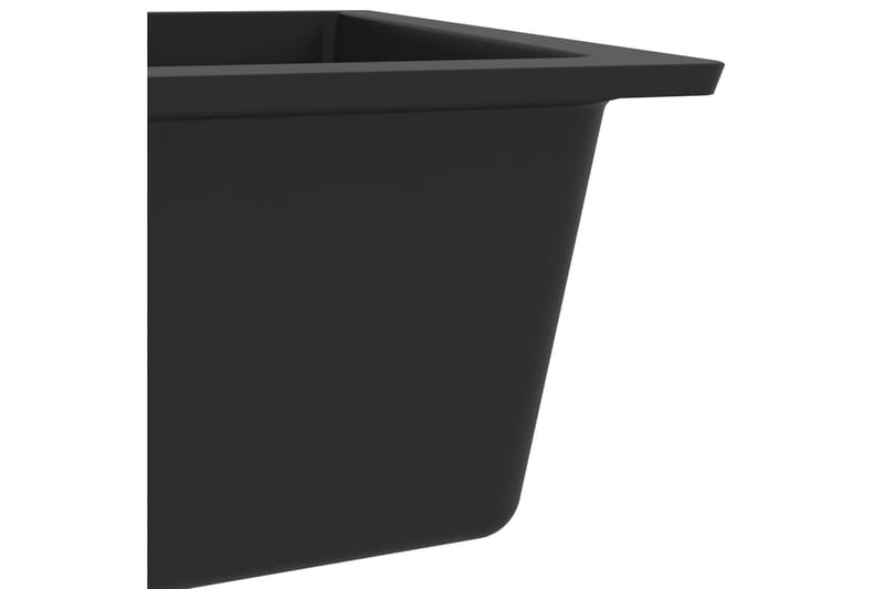 Diskho med bräddavlopp svart granit - Svart - Hus & renovering - Kök & bad - Badrum - Tvättställ & handfat - Enkelhandfat