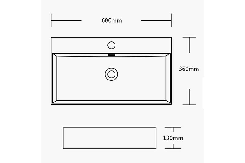 Fristående handfat 60 cm Vit - Hus & renovering - Kök & bad - Badrum - Tvättställ & handfat - Enkelhandfat
