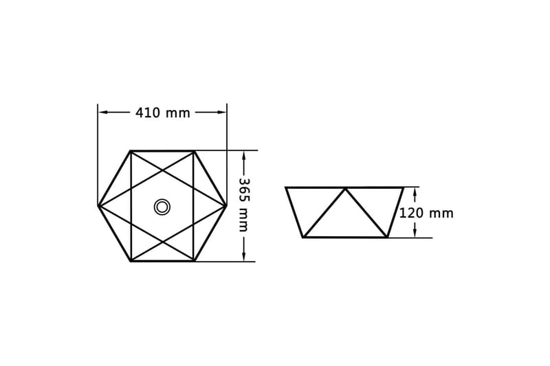 Handfat 41x36,5x12 cm keramik vit - Vit - Hus & renovering - Kök & bad - Badrum - Tvättställ & handfat - Enkelhandfat