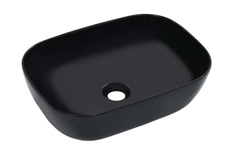 Handfat 45,5x32x13 cm keramik svart - Svart - Hus & renovering - Kök & bad - Badrum - Tvättställ & handfat - Enkelhandfat