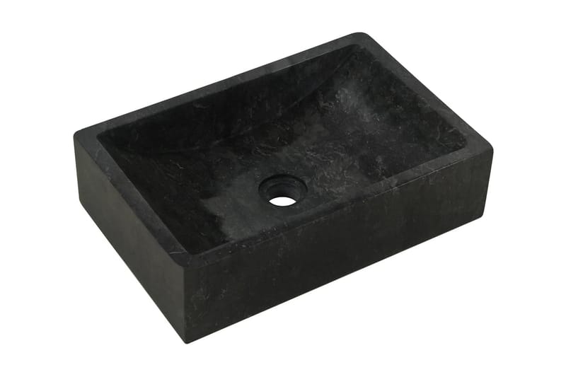 Handfat 45x30x12 cm marmor svart - Svart - Enkelhandfat