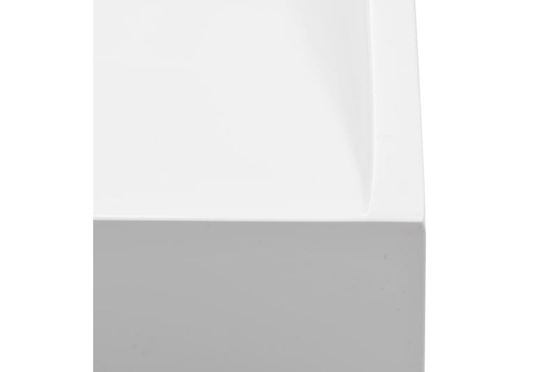 Handfat 60x38x11 cm mineralgjuten vit - Vit - Enkelhandfat