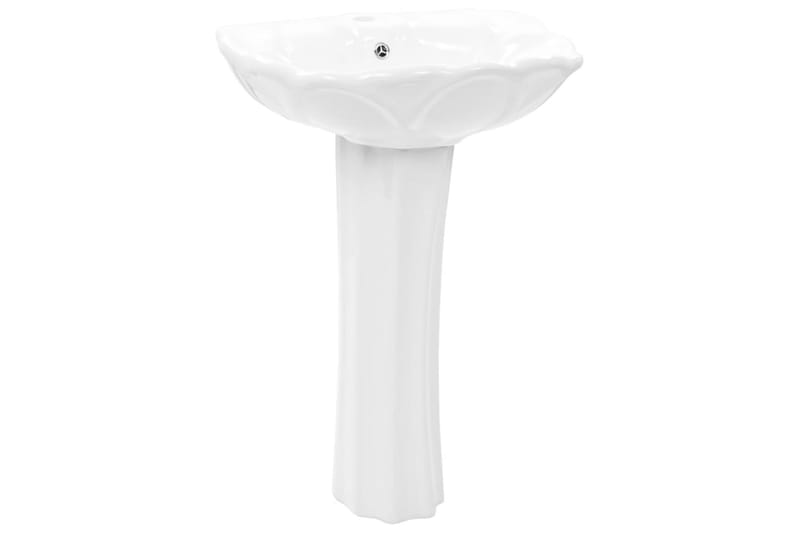 Handfat fristående med piedestal keramik 580x510x200 mm vit - Vit - Hus & renovering - Kök & bad - Badrum - Tvättställ & handfat - Enkelhandfat