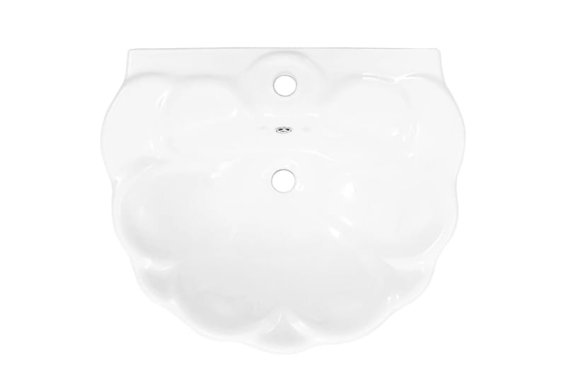 Handfat fristående med piedestal keramik 580x510x200 mm vit - Vit - Hus & renovering - Kök & bad - Badrum - Tvättställ & handfat - Enkelhandfat
