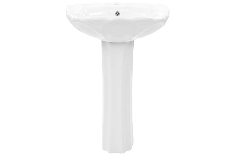 Handfat fristående med piedestal keramik 580x510x200 mm vit - Vit - Hus & renovering - Kök & bad - Badrum - Tvättställ & handfat - Enkelhandfat