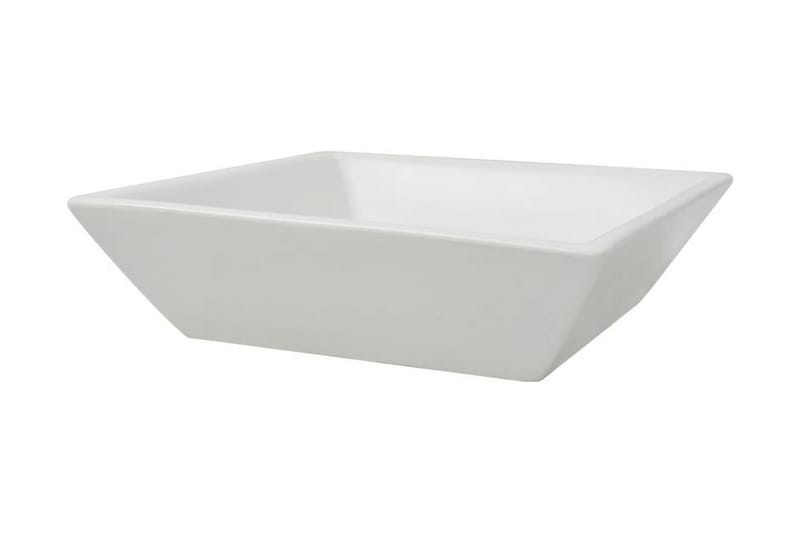 Handfat fyrkantig keramik vit 41,5x41,5x12 cm - Vit - Hus & renovering - Kök & bad - Badrum - Tvättställ & handfat - Enkelhandfat