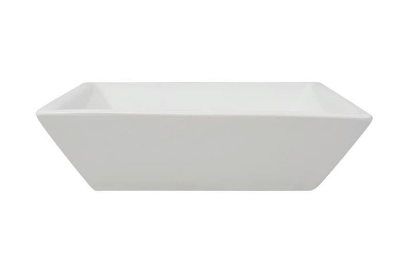 Handfat fyrkantig keramik vit 41,5x41,5x12 cm - Vit - Hus & renovering - Kök & bad - Badrum - Tvättställ & handfat - Enkelhandfat