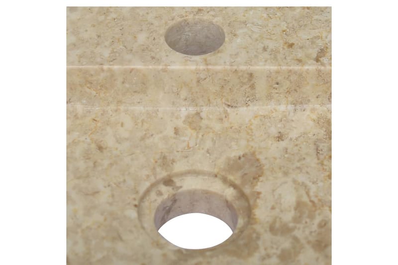 Handfat gräddvit 38x24x6,5 cm marmor - Vit - Enkelhandfat