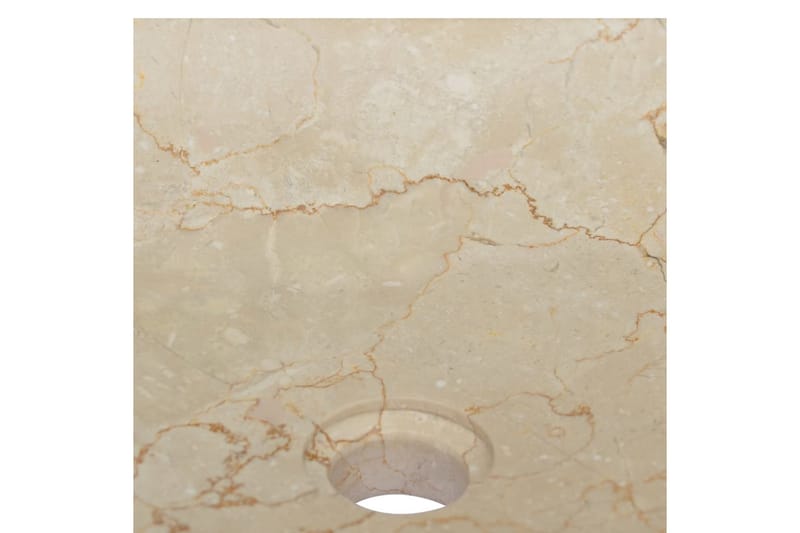 Handfat gräddvit 40x40x10 cm marmor - Vit - Enkelhandfat