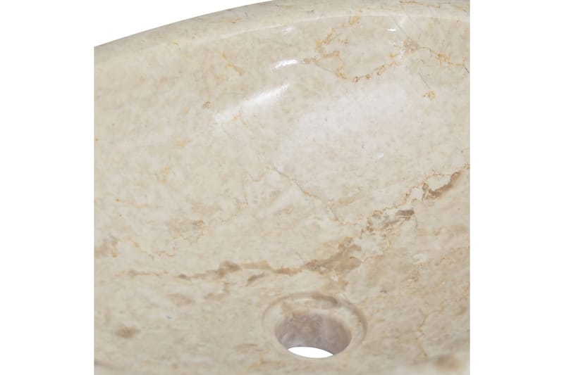 Handfat gräddvit 53x40x15 cm marmor - Vit - Enkelhandfat